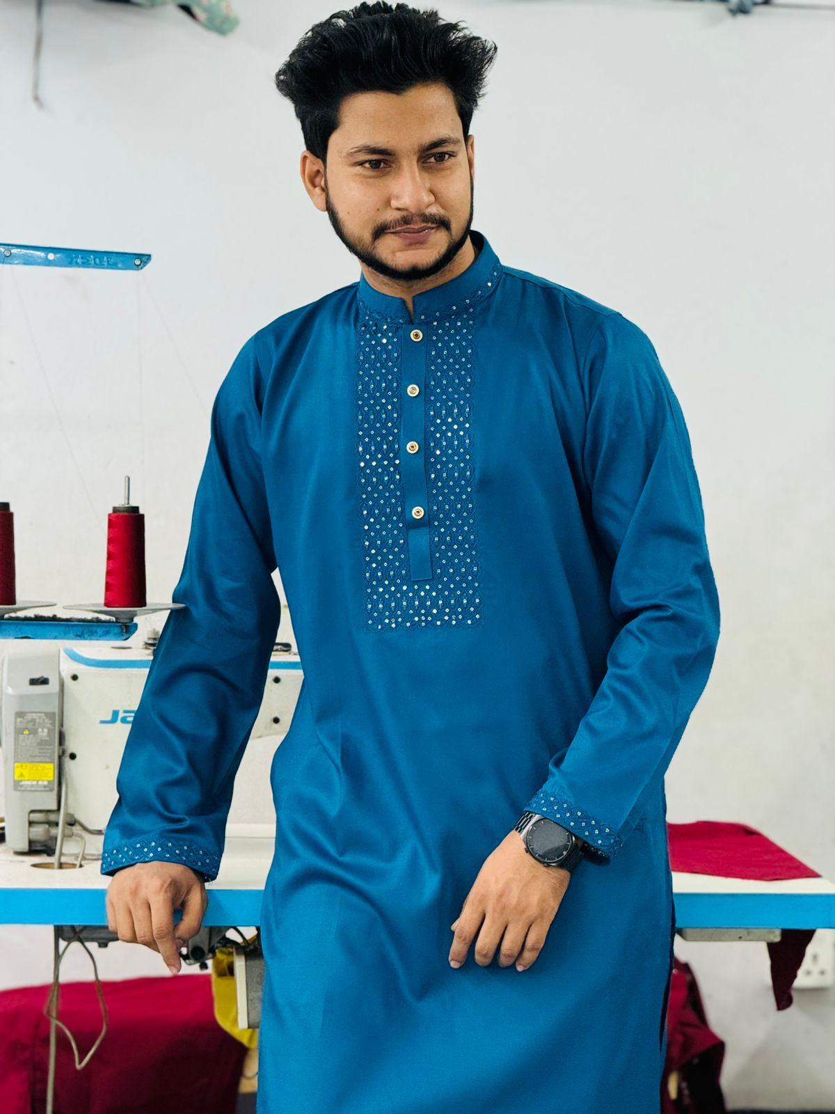 সিকোয়েন্স এমব্রয়ডারি পাঞ্জাবি- SP:17464